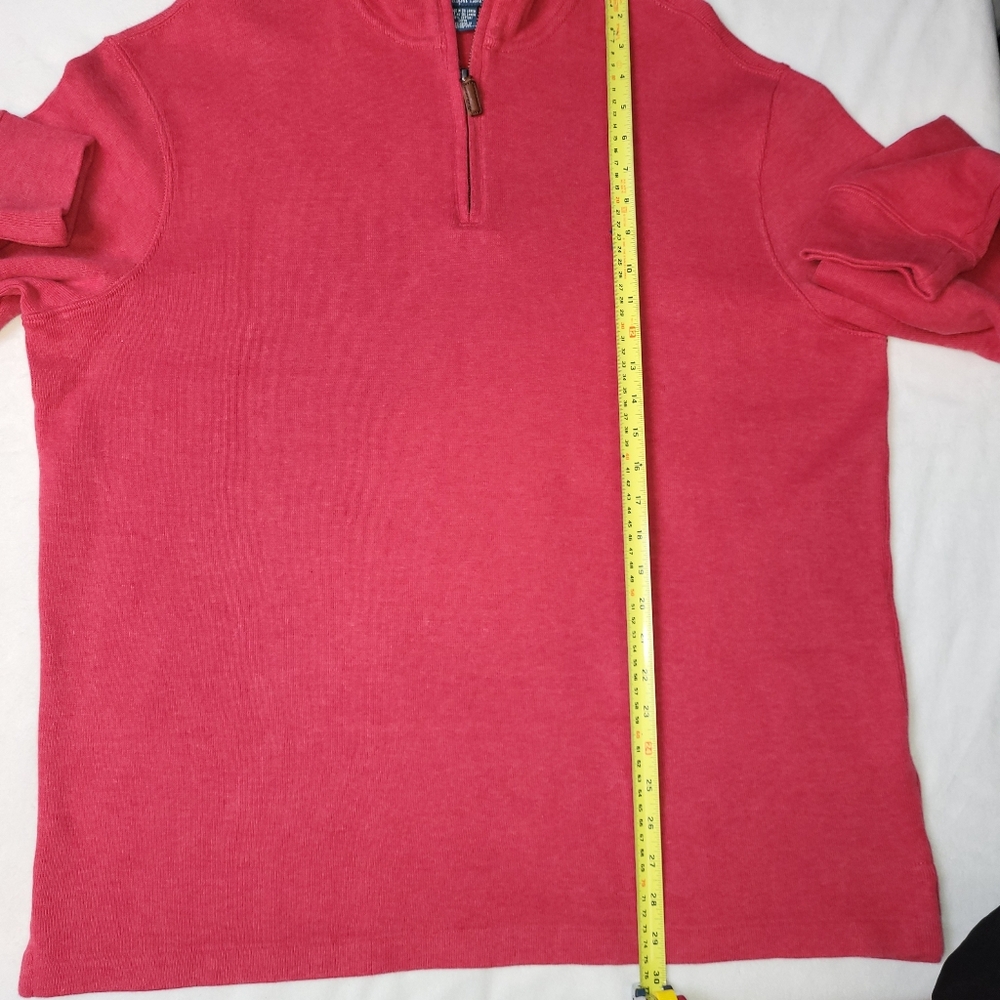 Polo by‎ Ralph Lauren Men's Classic Quarter-Zip Sweater Size XL Soft Red - Picture 4 of 7